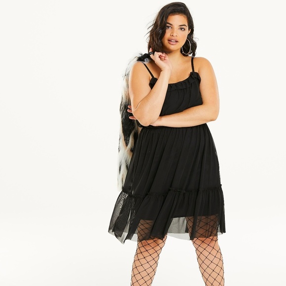 SIMPLY BE MESH LAYERED CAMI DRESS WOMEN'S PLUS 18W (NEW WITH TAGS) - Picture 1 of 5